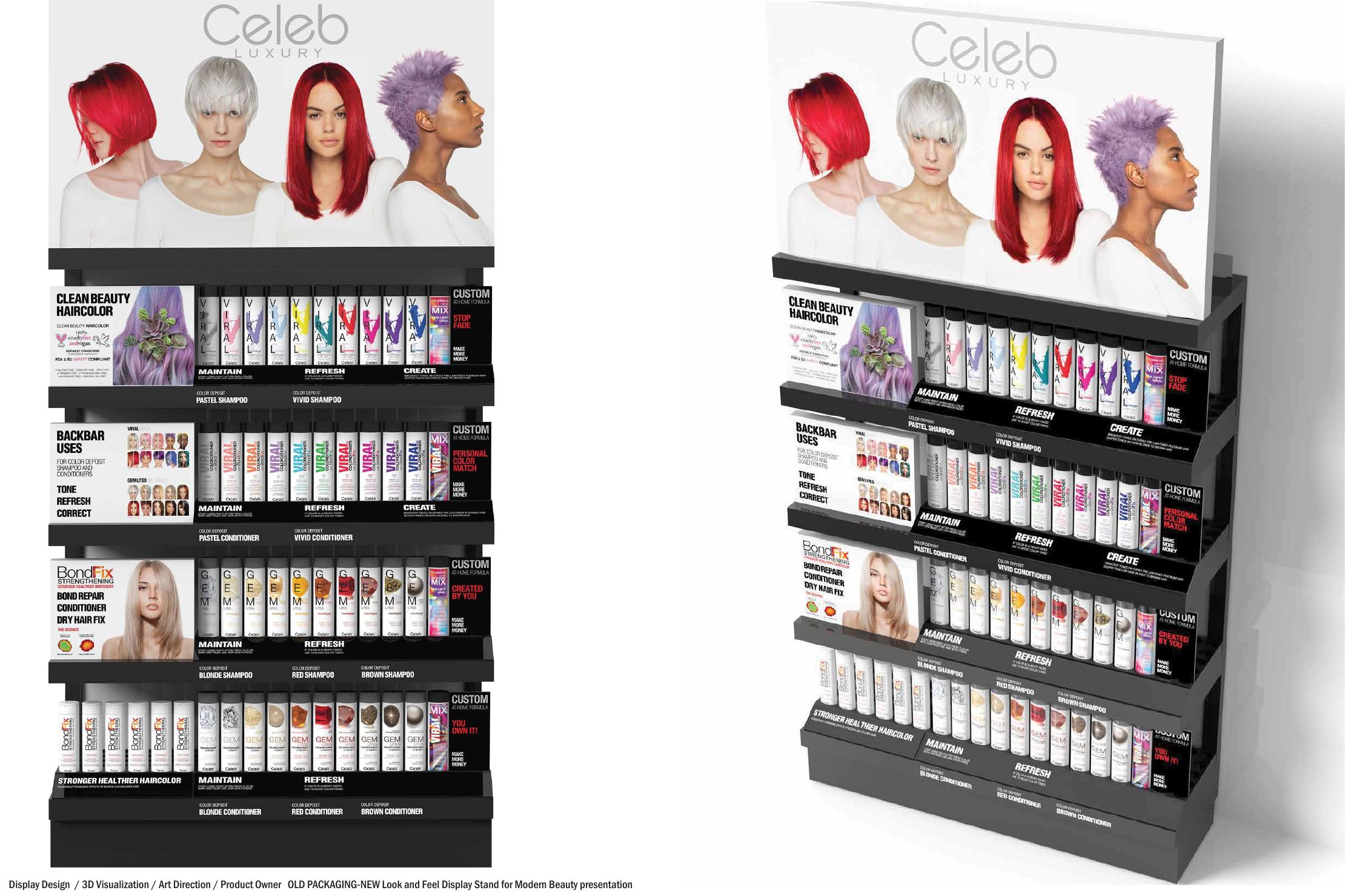 Celeb Luxury retail display concept and 3D visualization