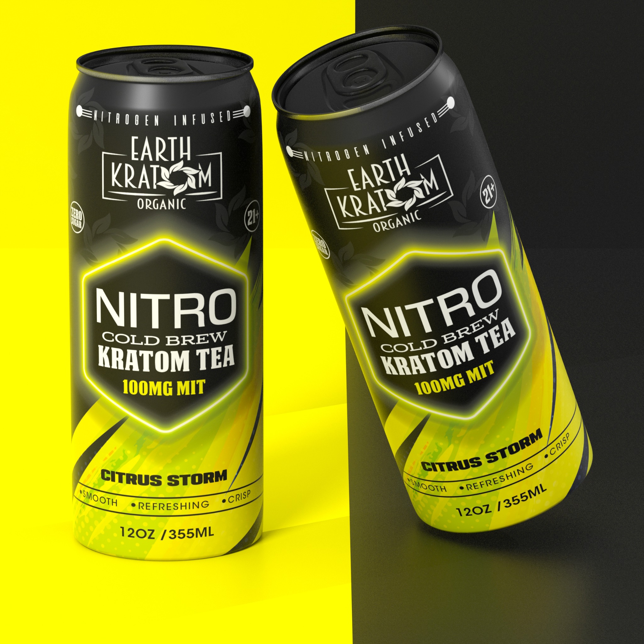 Earth Kratom Nitro Citrus Storm packaging and product visual