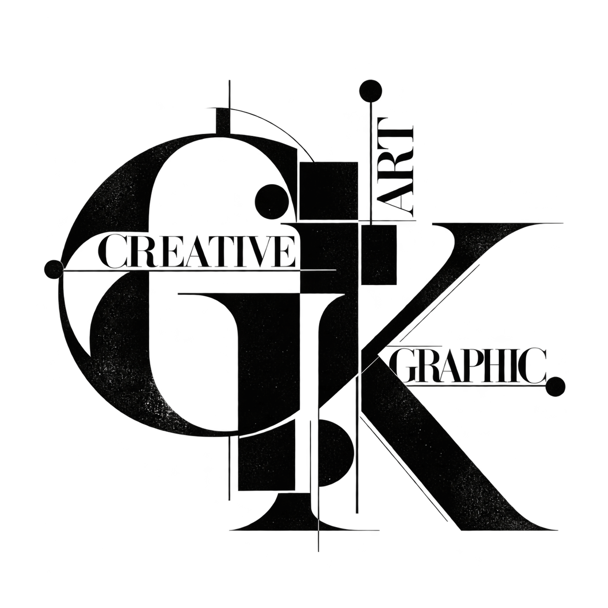 GK creative art graphic monogram
